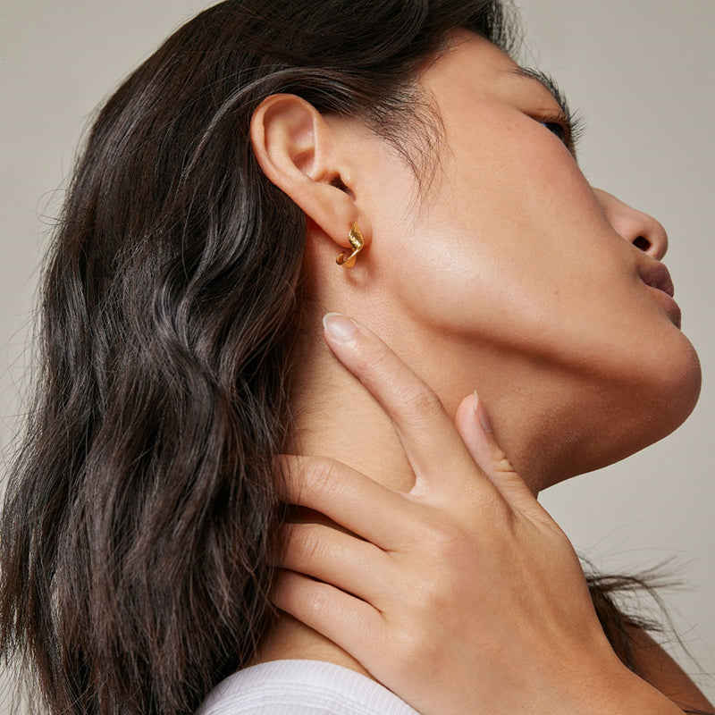 ENAMEL Copenhagen Daia 925 Sterling Zilveren Oorbellen Met Gouden Plating E343GM-zoom-