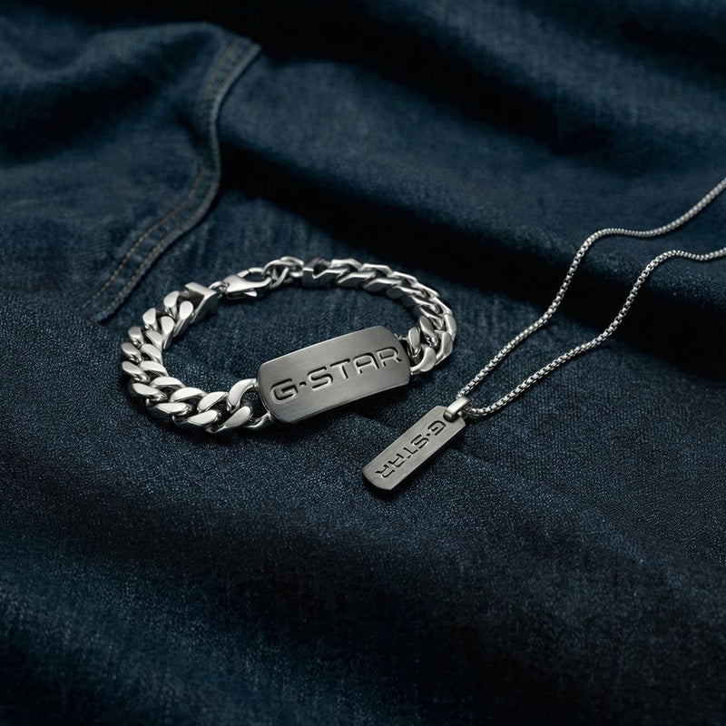 G-STAR Incisio Zilverkleurige Ketting GSJ.106.01-zoom-