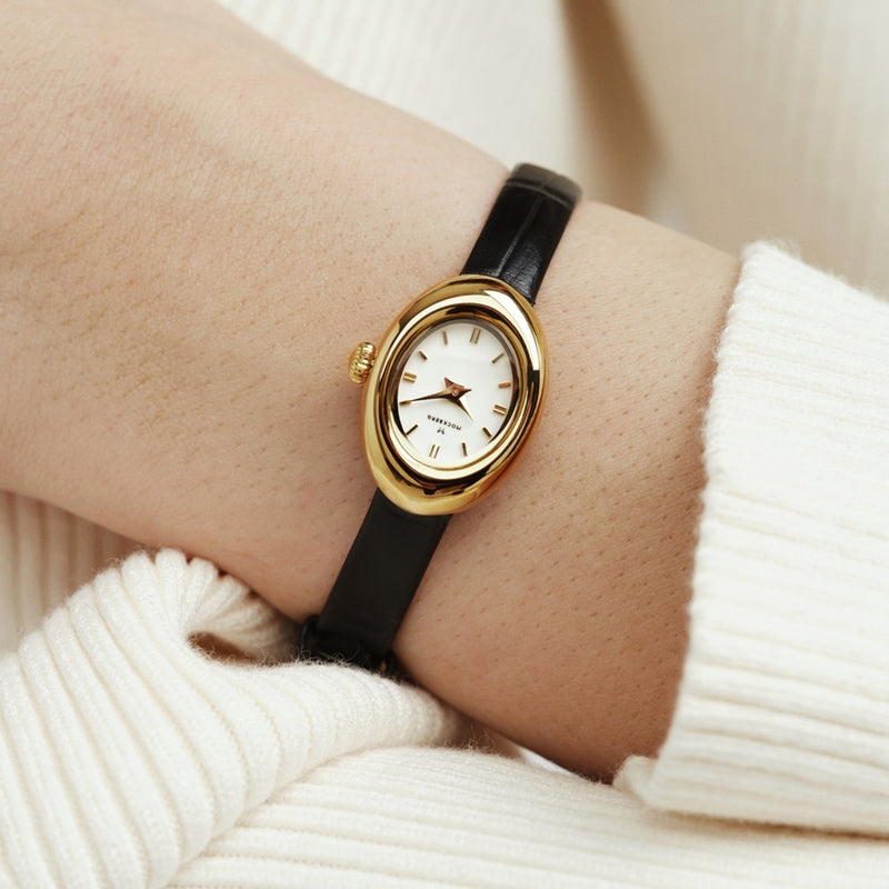 Mockberg Belle Oval Petite Leather Women's Watch MB1412-zoom-