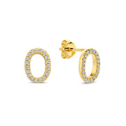 Parte Di Me Bibbiena Poppi Clara 925 Sterling Zilveren Gold Plated Oorknoppen PDM36196