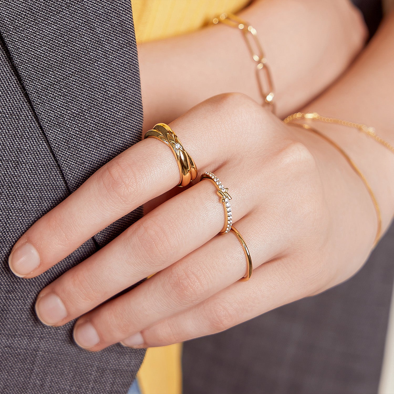 Ania Haie Ania Haie Dusk Divas 925 Sterling Silver Ring 2002-AH-R061-06G56