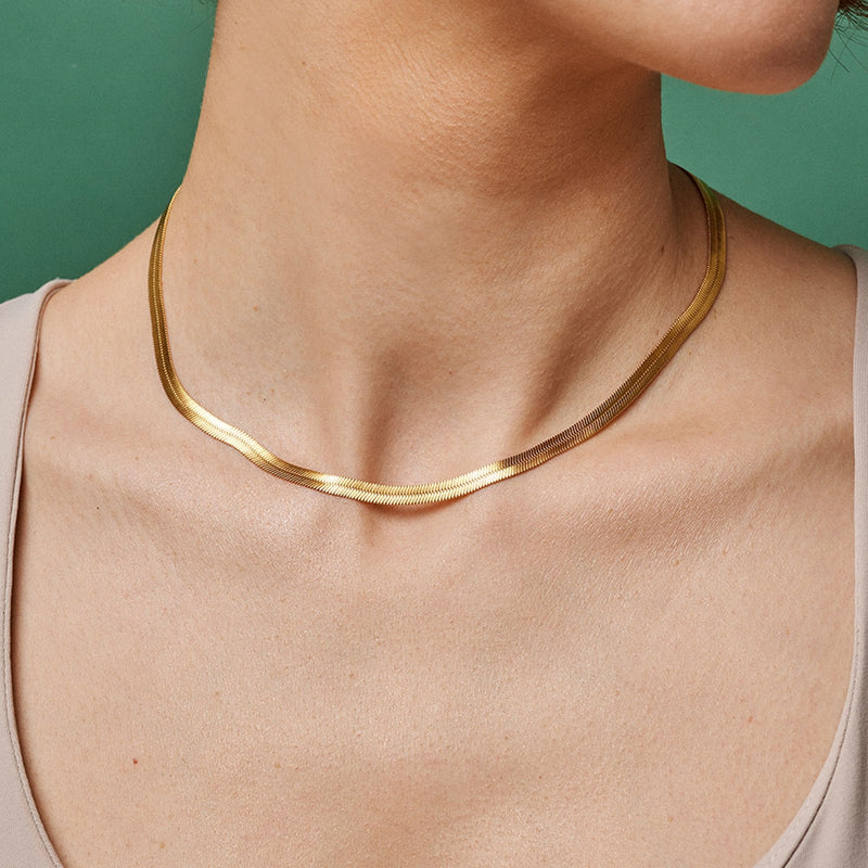 ENAMEL Copenhagen Carla 925 Sterling Zilveren Ketting Gold Plated N61G-zoom-