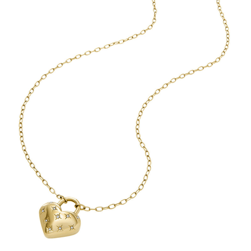 Fossil Sadie Gold Coloured Necklace JF04829710-zoom-