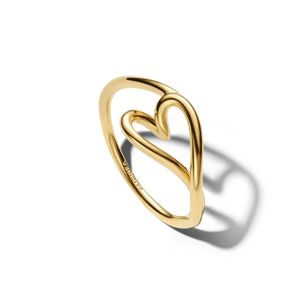 Pandora Essence Gold Plated Organically Shaped Small Heart Ring 164361C00