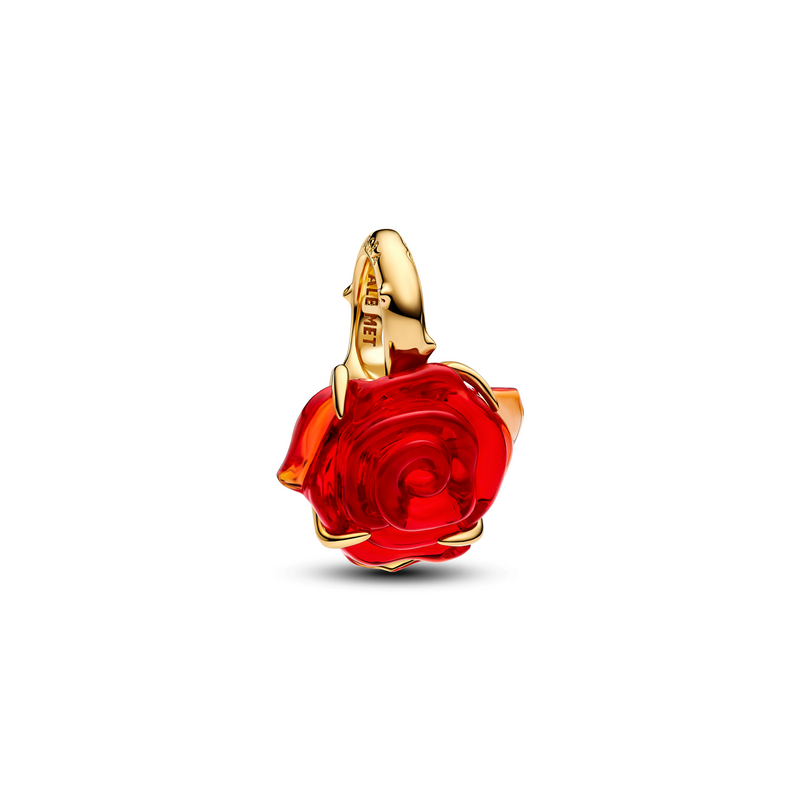 Pandora Collabs Gold Plated Disney Beauty and The Beast Rose 764018C01-zoom-