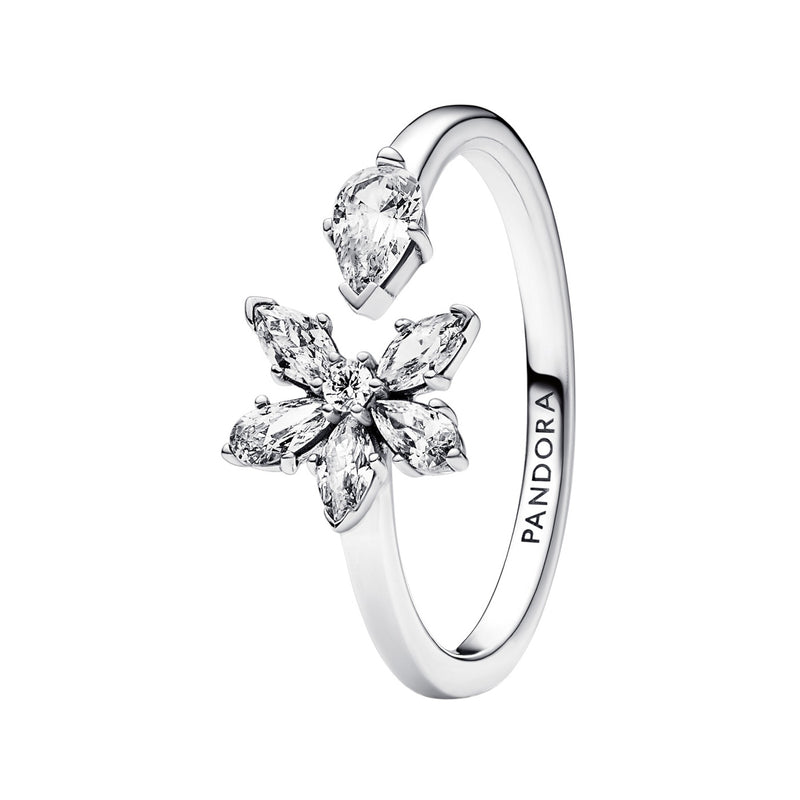 Pandora Timeless 925 Sterling Silver Sparkling Herbarium Cluster Ring 192611C01-58-zoom-