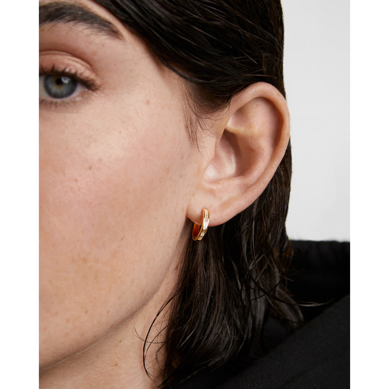 P D Paola The New Essentials 925 Sterling Silver Earrings AR01-960-Uwith18 Carat Gold Plating-zoom-