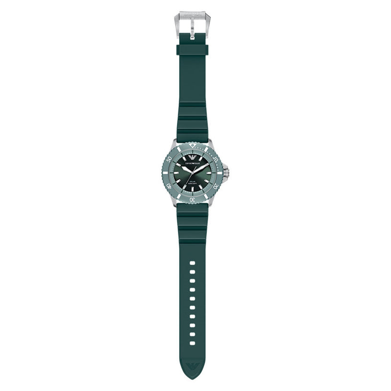 Emporio Armani World Explorer Green Dial Solar Watch AR11786-zoom-