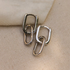 Karma Hoops Silver Hoop Earrings H205S