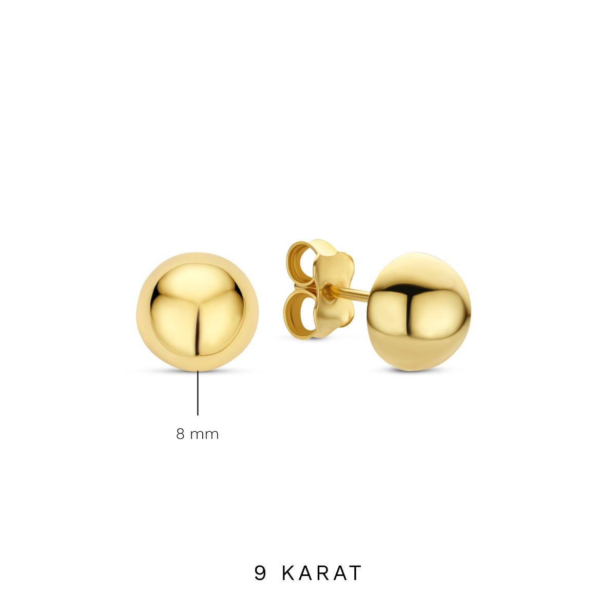 Beloro Jewels La Rinascente Maura 9 Karat Gold Ear Studs BO360078