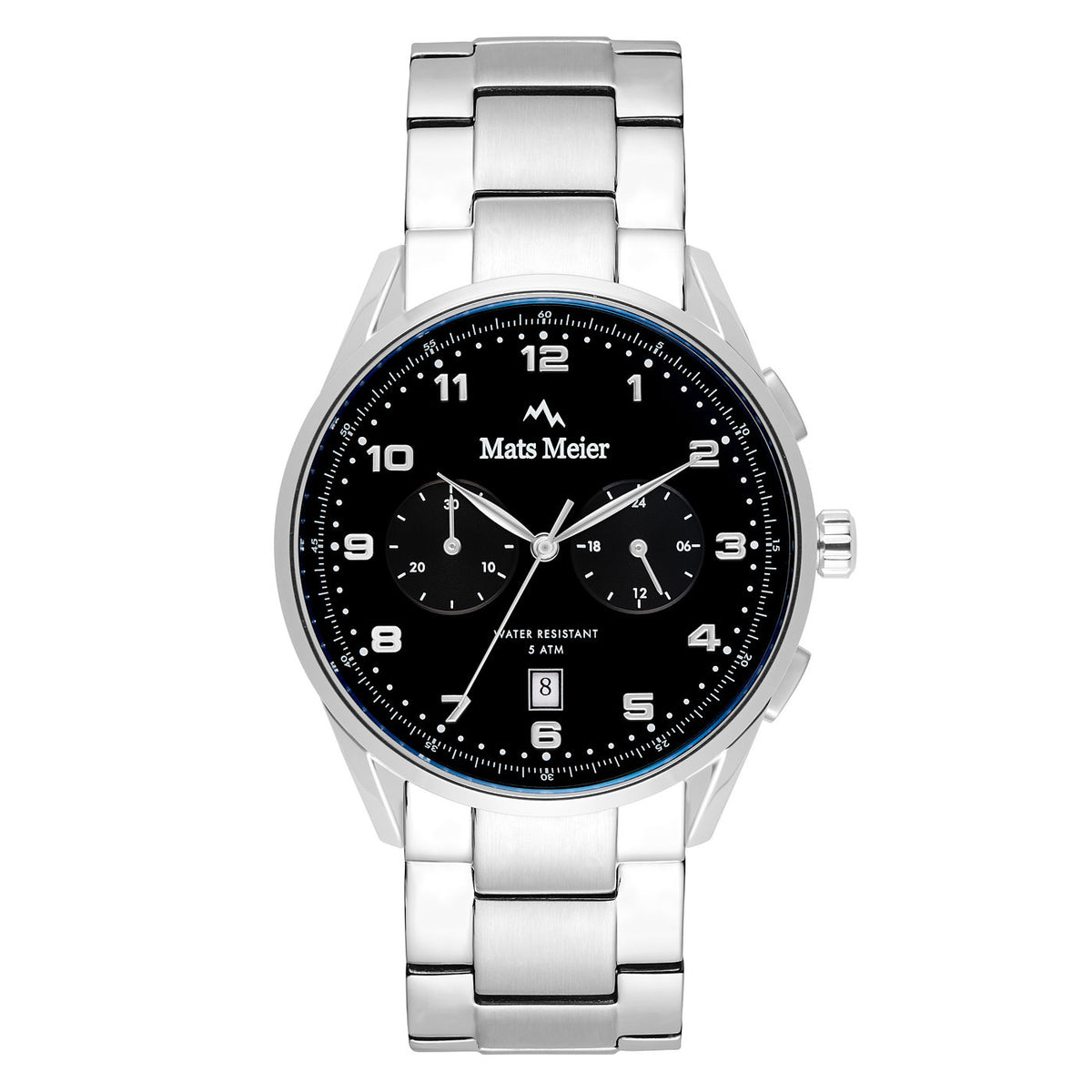 Mats Meier Mont Vélan Chrono Black/Silver Coloured Watch MM10004