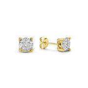 Isabel Bernard De la Paix Hanaé 14 karaat gouden oorknoppen | diamant 0.28 ct | IBD360013