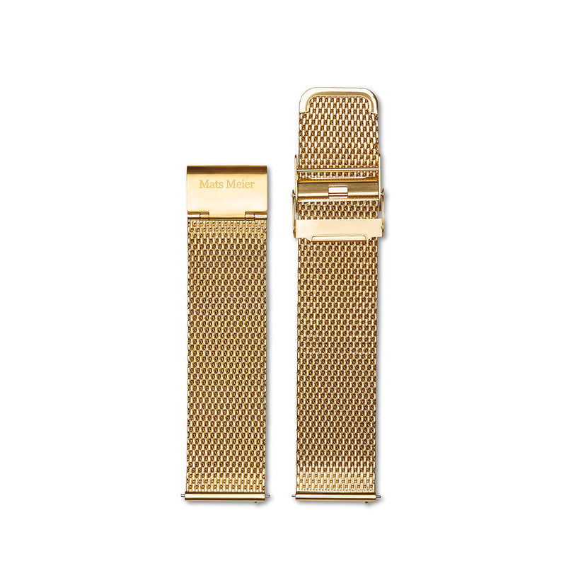 Mats Meier Strap 22mm Mesh Goudkleurig MM40005-zoom-