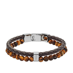 Fossil Vintage Bruine Armband JF03118040 (Lengte: 18.00 - 19.50 cm)
