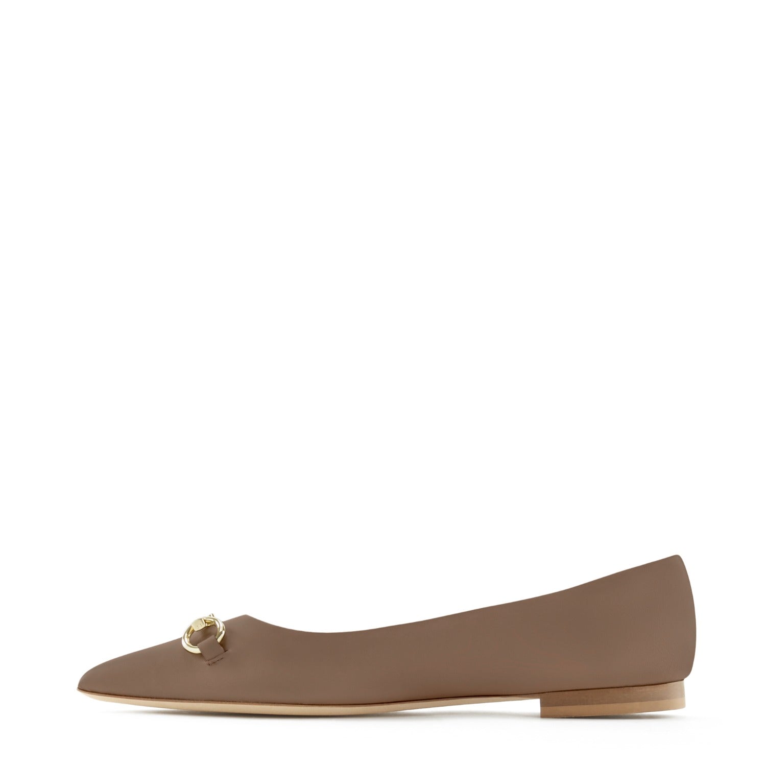 Isabel Bernard Vendôme Elita taupe leren ballerina's van kalfsleer IB51002-03-41
