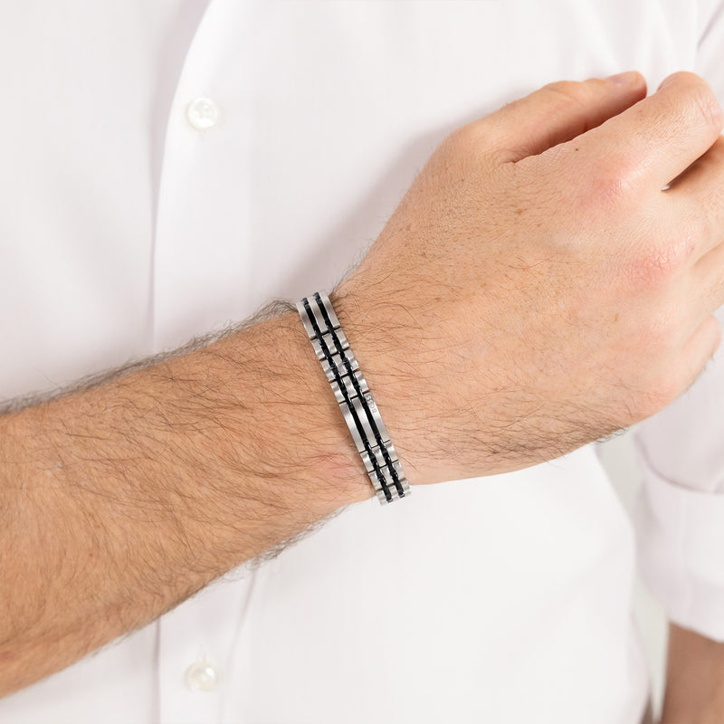 Hugo Boss Roestvrij Staal Zilverkleurige Heren Schakelarmband HBJ1580814-zoom-