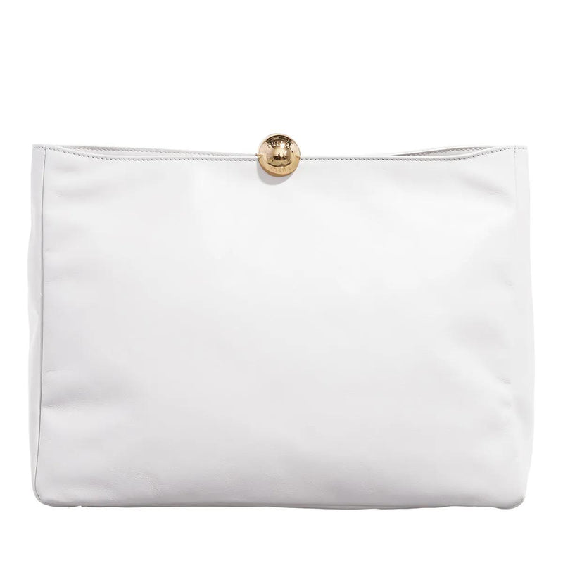 Furla Sfera White Leather Clutch 2001-A0630157-zoom-