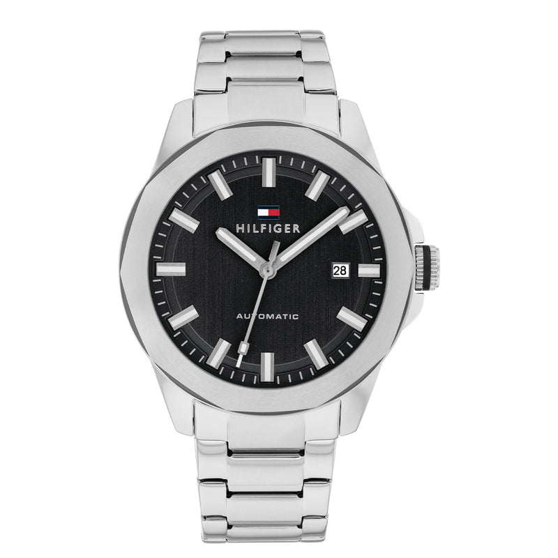 Tommy Hilfiger Lars Automatic Silver and Black Men's Watch TH1710692-zoom-