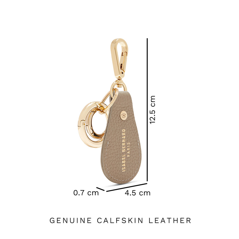 Isabel Bernard Honoré Filou Taupe Kalfsleren Airtag Sleutelhanger IB66000-078-zoom-