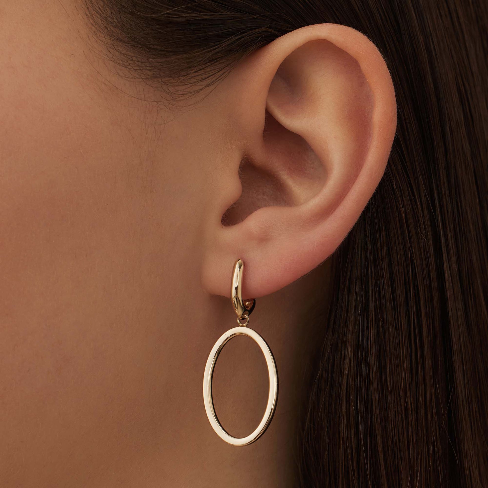 Isabel Bernard Aidee Annette 14 Carat Golden Schakel Drop earrings IB360236