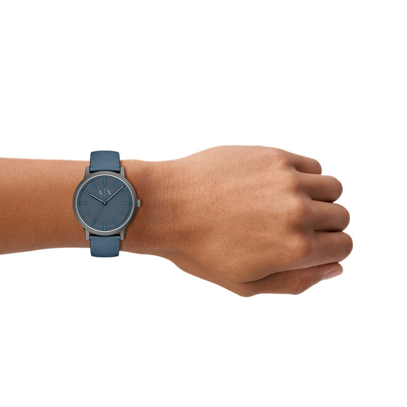 Armani Exchange Round Blue Dial Watch AX2767-zoom-