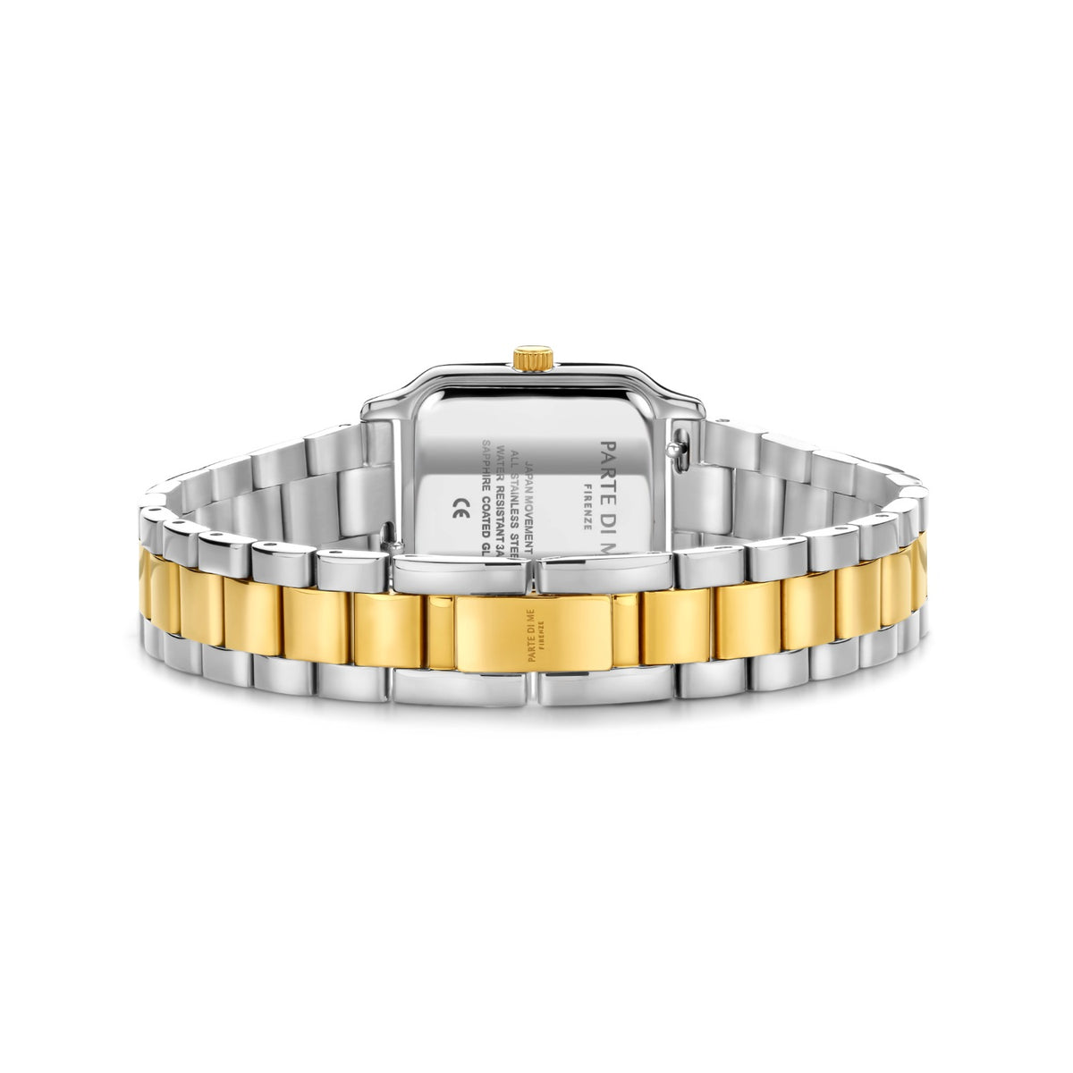 Parte di Me Orologio rectangular ladies watch silver and gold coloured PDM09038
