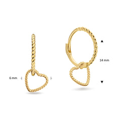 Jackie Gold Amour 14 Karat Gold Earrings 585 JKE25.515
