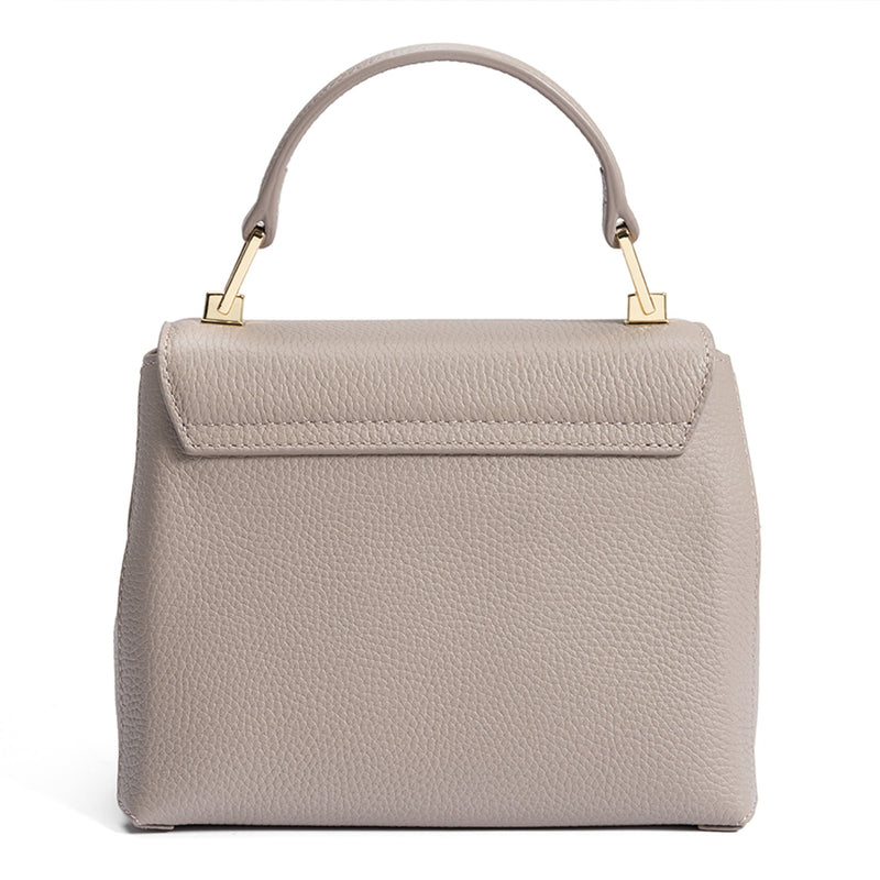 Isabel Bernard Femme Forte Heline Taupe Handtas van Kalfsleer IB21039-zoom-