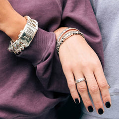 Buddha to Buddha Heritage 925 Sterling Silver George Texture Bracelet BTB128-D