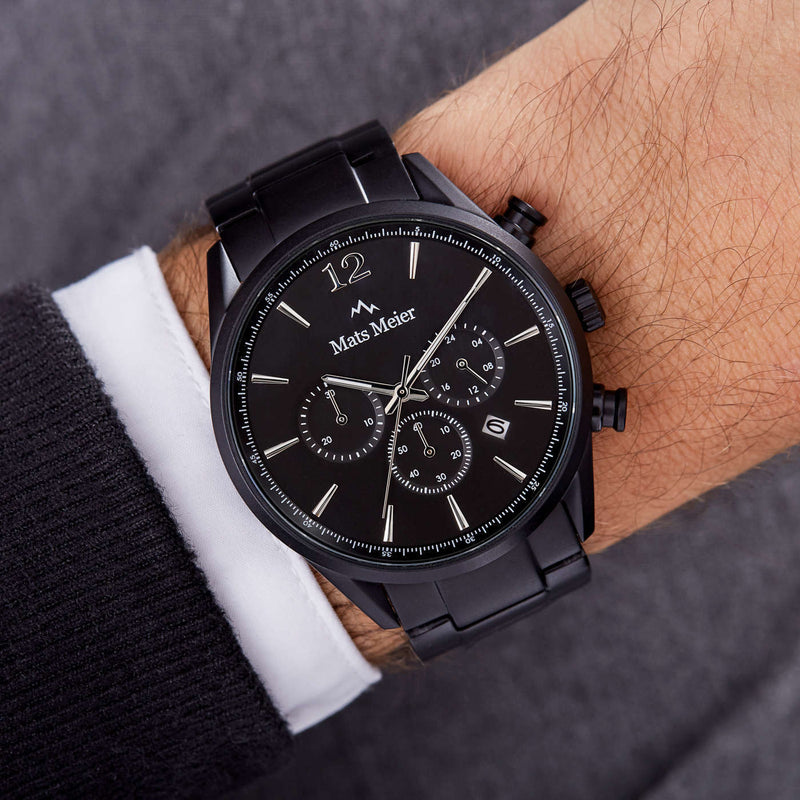 Mats Meier Grand Cornier Chrono Mat Zwart Horloge MM00109-zoom-