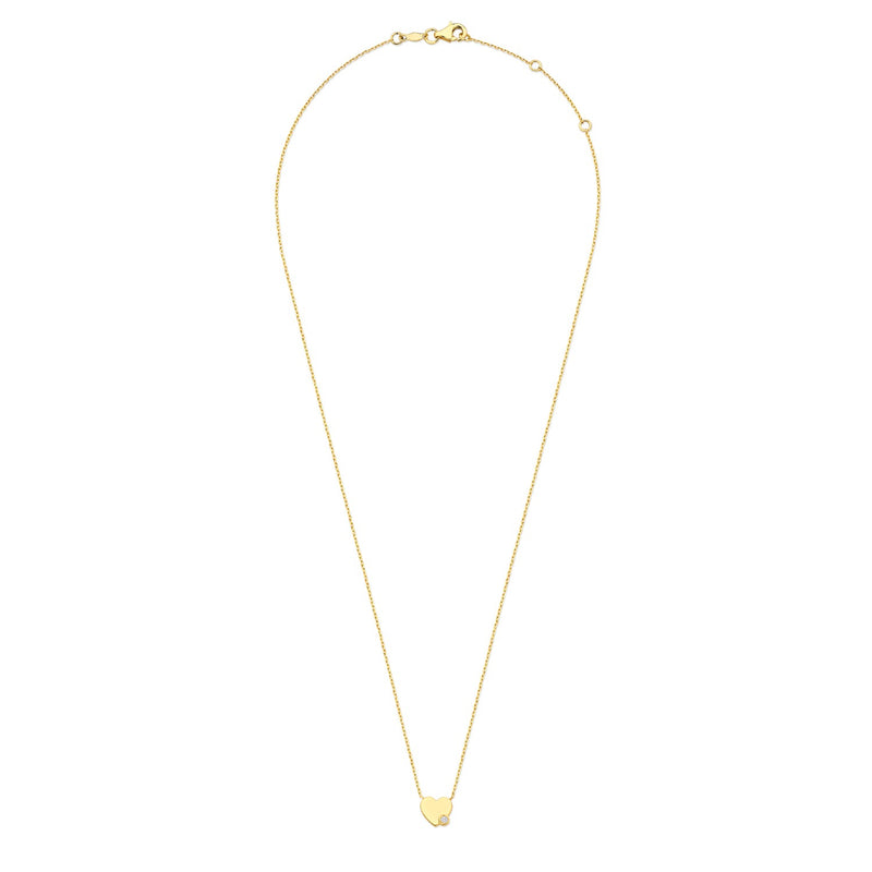 Isabel Bernard De la Paix Amore 14 karaat gouden collier met diamant 0.02 karaat IBD350028-zoom-
