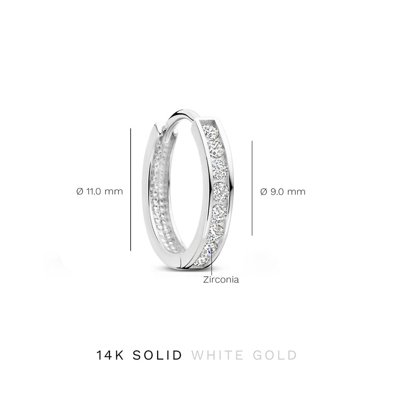 Isabel Bernard Saint Germain Tiphaine 14 karaat Witgouden oorringen met zirkonia IB360094-zoom-