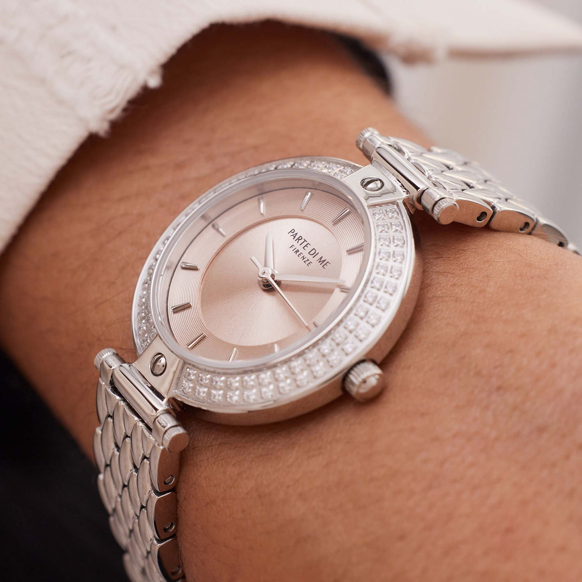 Parte Di Me Orologio Rond Women'sWatch Silver-coloured and Taupe PDM09009