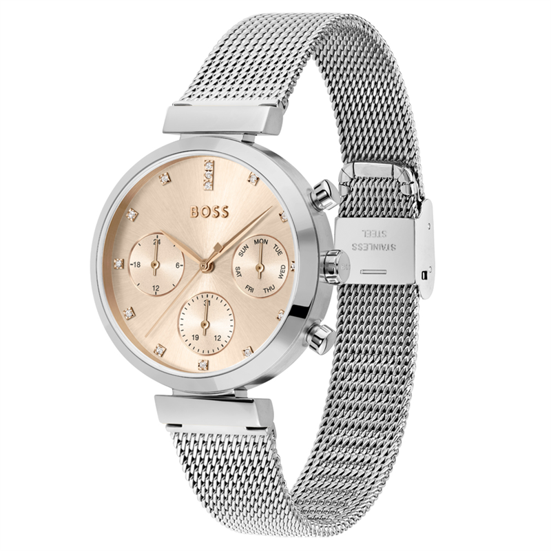 Hugo Boss BOSS Flawless Rosékleurig Dames Horloge 2002-HB1502625-zoom-