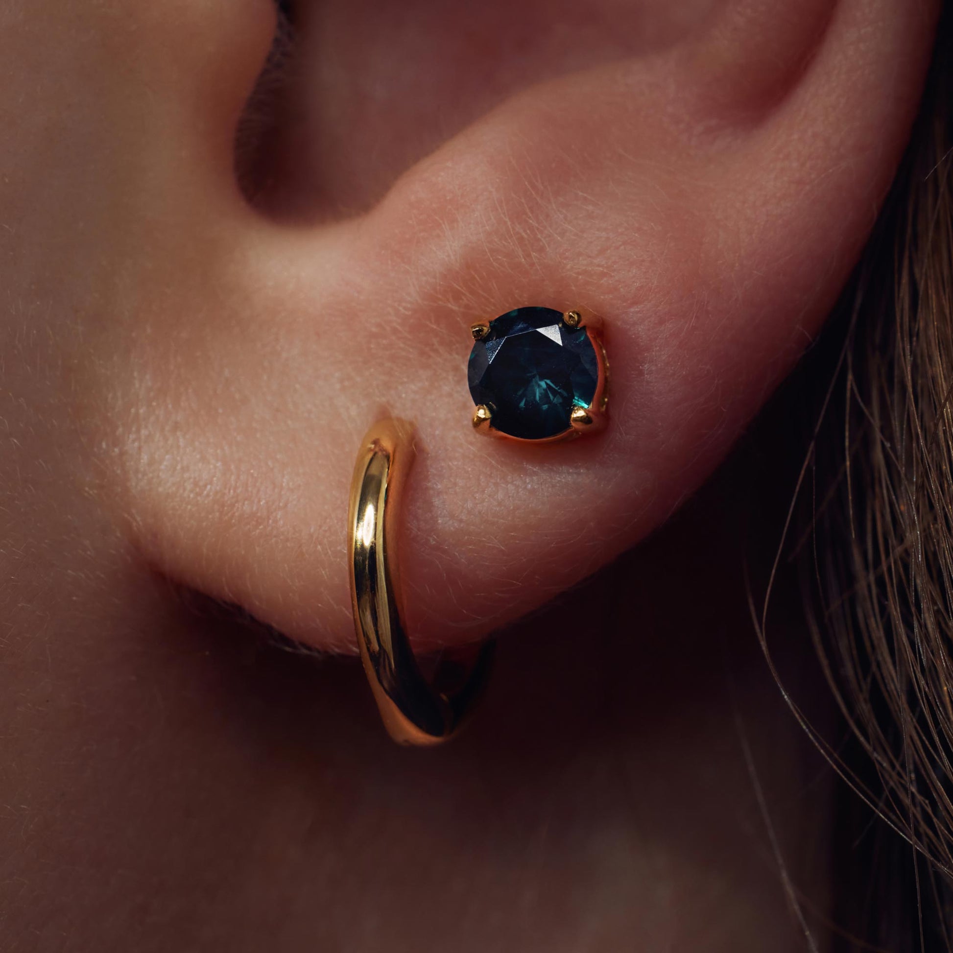 Parte Di Me Santa Maria della Base 925 sterling Silver gold plated Hoop Earrings PDM36060