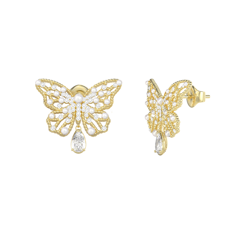 Guess Borboleta Gold-coloured Earrings JUBE06117JWYGT-U-zoom-