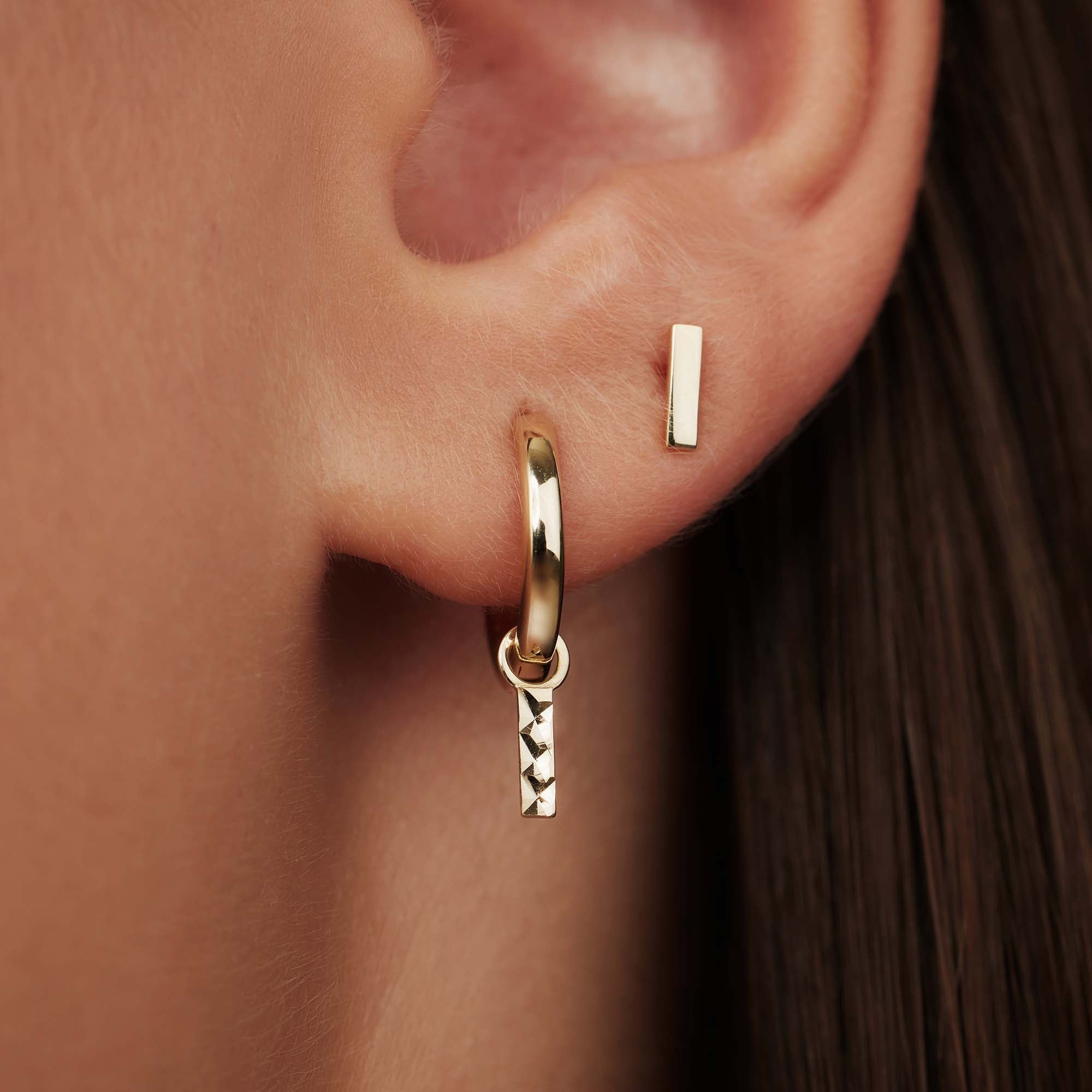 Isabel Bernard Rivoli Laura 14 Carat Golden Hoop Earrings IB360151