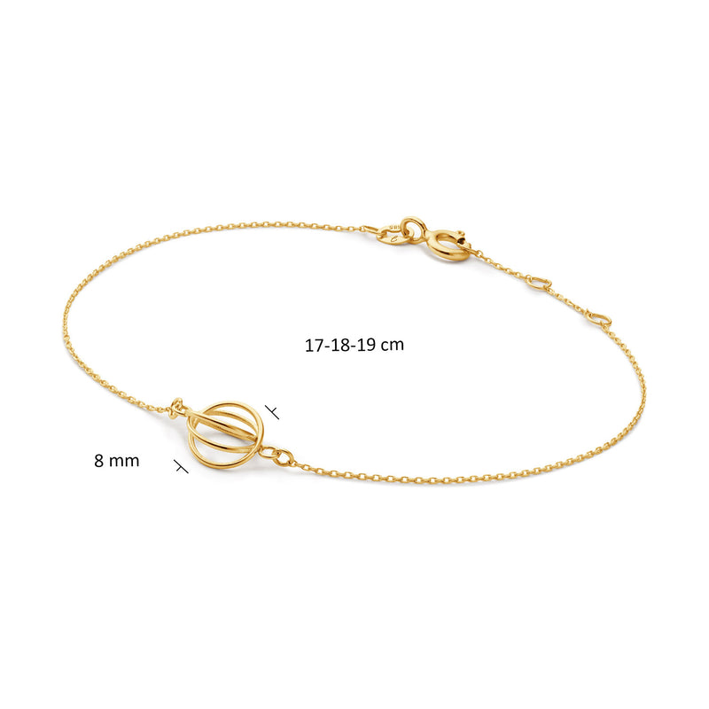 Jackie Gold Spindle 14 Karat Gold Bracelet JKB25.551-zoom-
