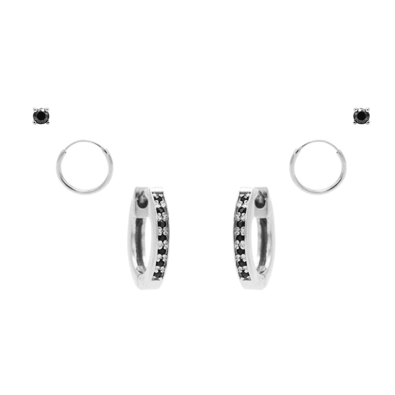 Karma 925 Sterling Silver Black Velvet Earparty-70-zoom-