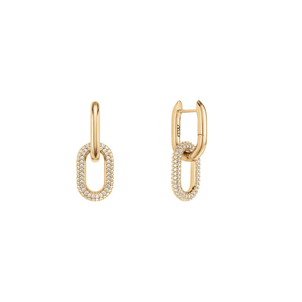 Daniel Wellington Crystal Link Golden Earrings DW00400594