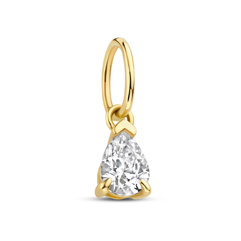 Isabel Bernard Le Marais Druppelvormige Zirkonia 14 karaat gouden bedel IB350062-zoom-