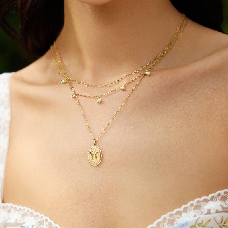 Ania Haie Sunny Sparkler Goudkleurige Kyoto Opal Station Ketting AH-N064-03G-zoom-