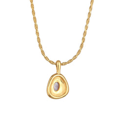Elli 925 Sterling Silver Link Chain Necklace with Gemstone 2004-BF-0007869-001