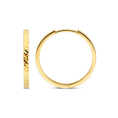 Beloro Jewels Regalo d'Amore 9 karat gold hoop earrings gift set with diamond cut BO90042