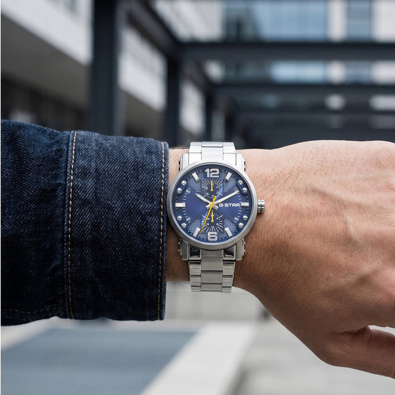 G-STAR Rovic Zilverkleurig Stalen Herenhorloge GSW.509.05-zoom-