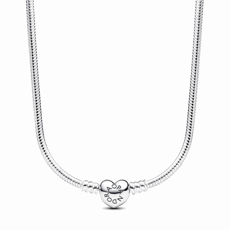 Pandora Moments 925 Sterling Silver Snake Chain Necklace 393091C00-45-zoom-