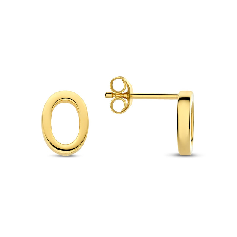 Parte Di Me Bibbiena Poppi Clara 925 Sterling Silver Gold Plated Ear Studs PDM36194-zoom-