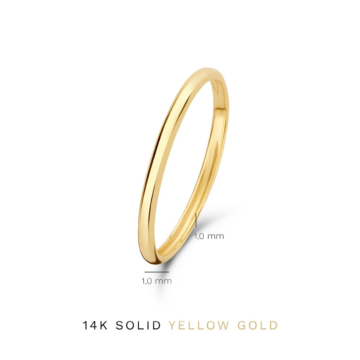 Isabel Bernard Le Marais Solene 14 Carat Golden stacking Ring IB330077-52 (size: 52)