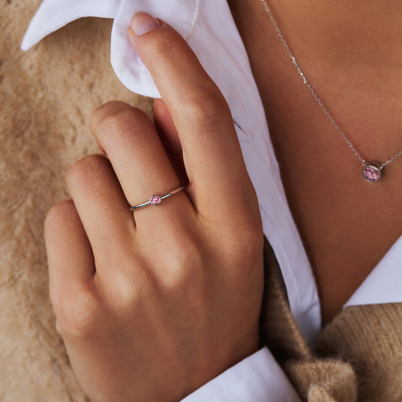 Violet Hamden Venus Zilveren Ring Met Geboortesteen VH330007OCT-60-zoom-