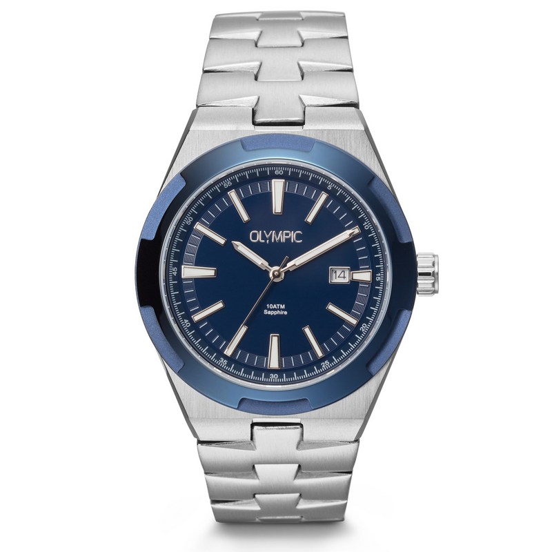 Olympic Legacy Zilver en Blauw Herenhorloge OL75HSS005-zoom-